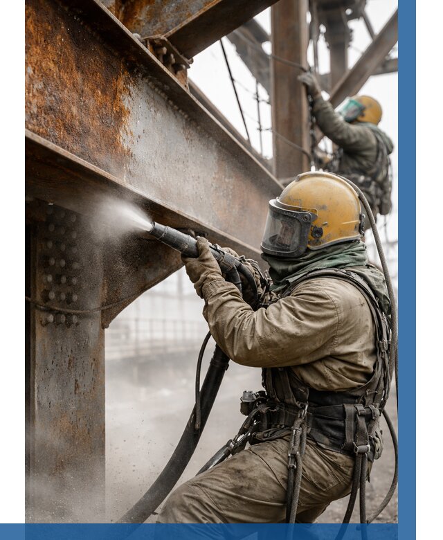 Пескоструйная очистка металлоконструкций в Юрге по 642 р. ВЫСОТНИК-Юрг