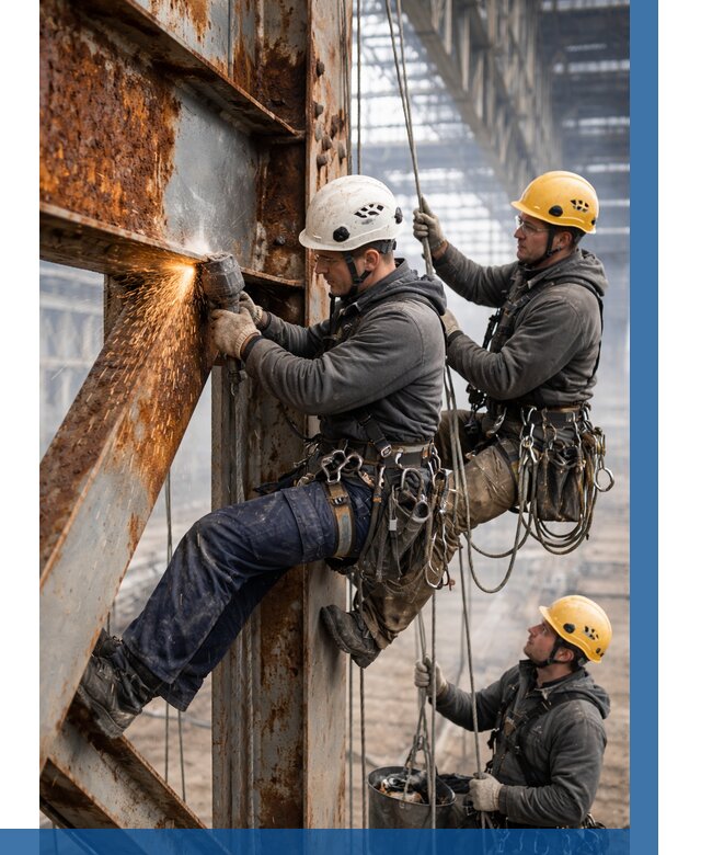 Зачистка металла от ржавчины в Юрге от 374 р. | ВЫСОТНИК-Юрг