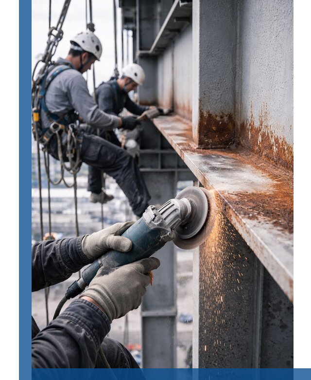 Зачистка металла от ржавчины и подготовка поверхностей в Юрге