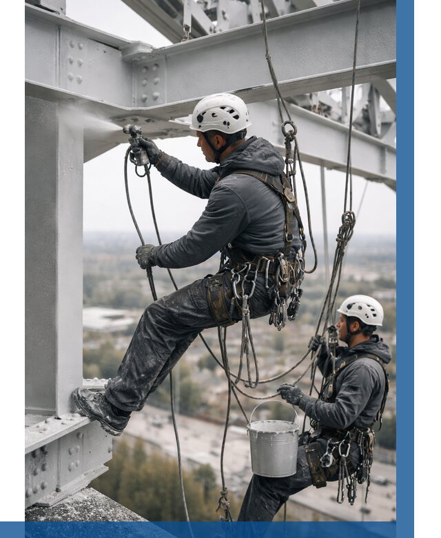 Покраска металлоконструкций на высоте в Юрге 374 р |ВЫСОТНИК-Юрг