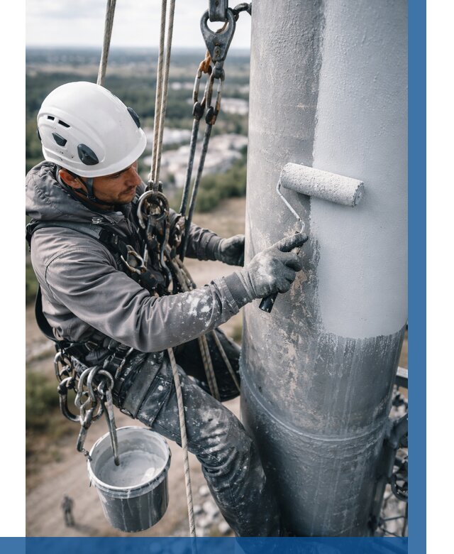 Покраска мачт связи под ключ в Юрге от 909 р. | ВЫСОТНИК-Юрг