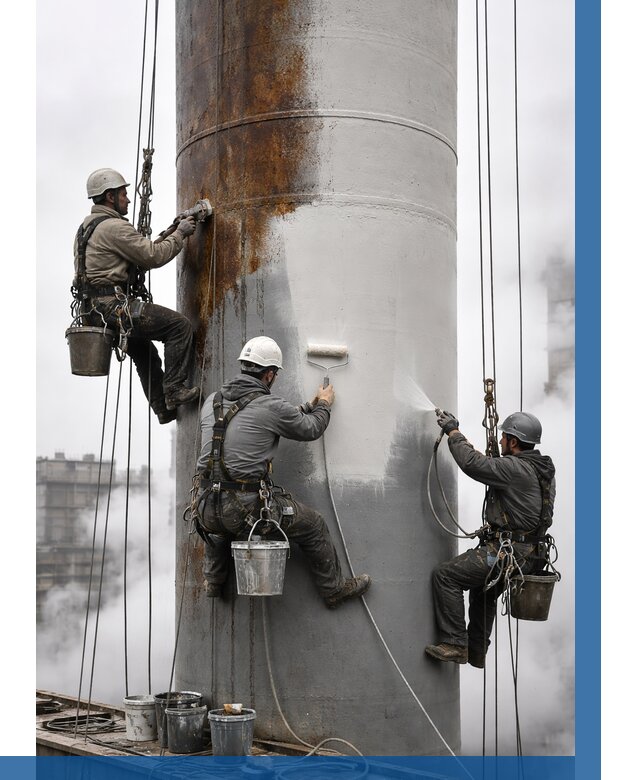 Покраска дымовых труб в Юрге от 9092 р. | ВЫСОТНИК-Юрг