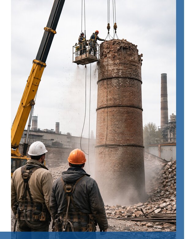 Демонтаж дымовой трубы в Юрге от 96264 р. | ВЫСОТНИК-Юрг, смета