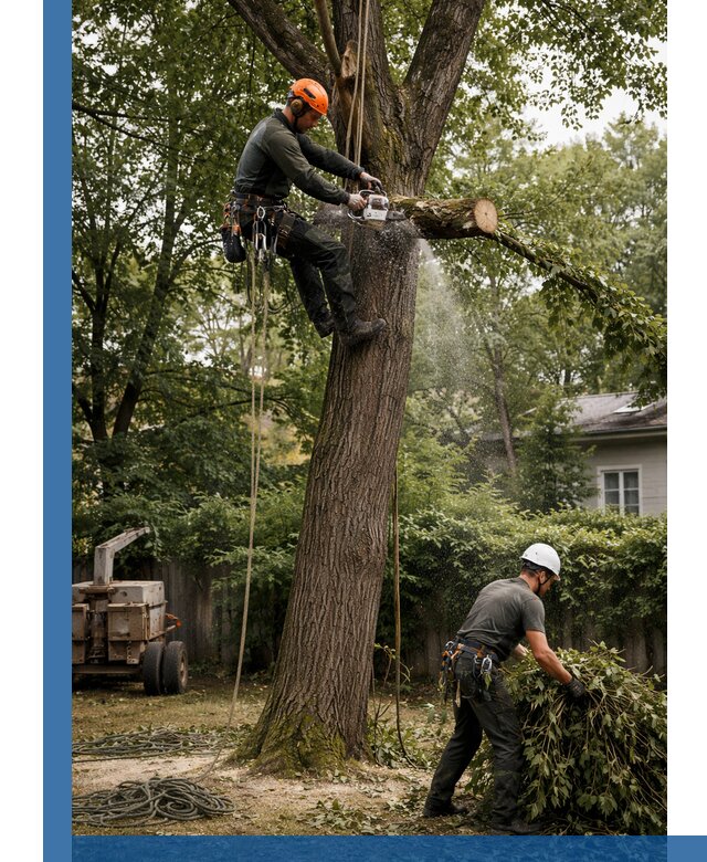 Кронирование деревьев в Юрге, безопасная высотная обрезка