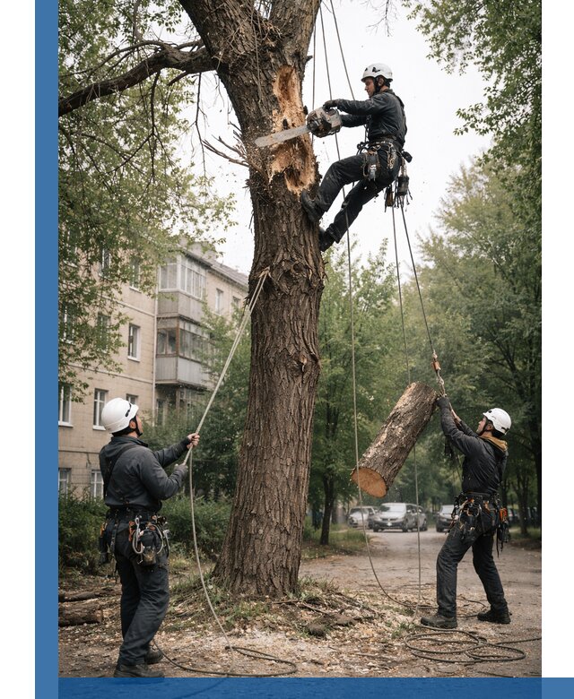 Срочное удаление аварийных деревьев в Юрге с гарантией безопасности