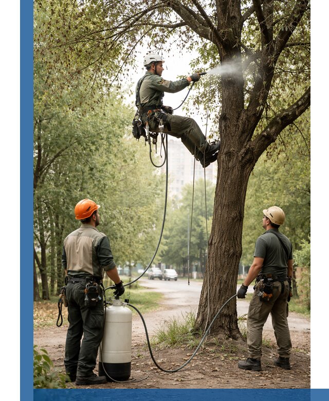 Обработка деревьев от вредителей в Юрге профессиональная защита