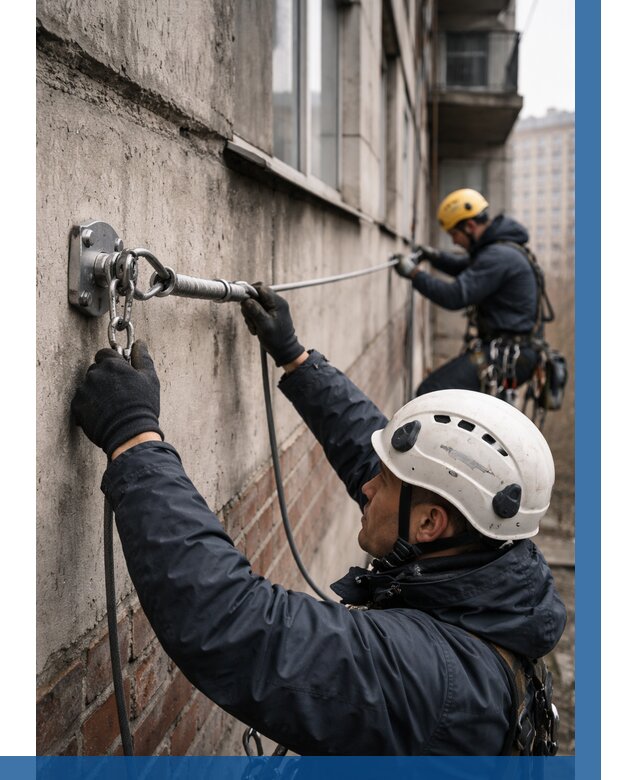 Монтаж анкерных линий в Юрге от 3209 р. | ВЫСОТНИК-Юрг